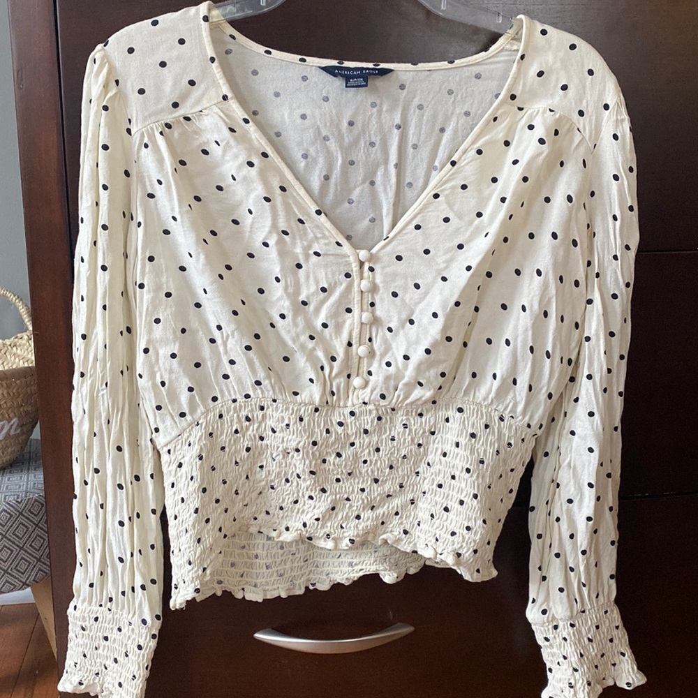 American Eagle polka dot top